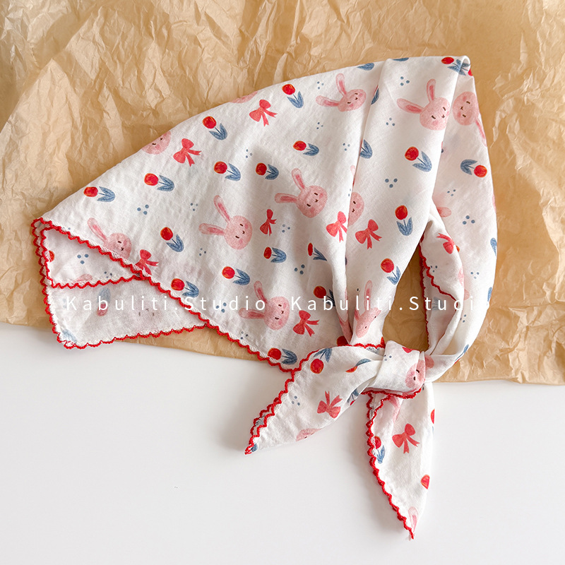 Head Wrap Turban - Хлопково-льняной квадратный платок 58 см с