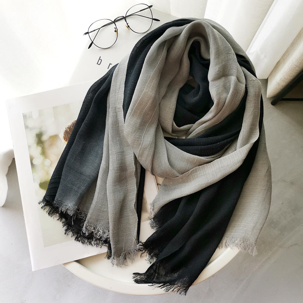 Bandana Cotton - Японский стиль, унисекс, хлопково-льняной шарф с