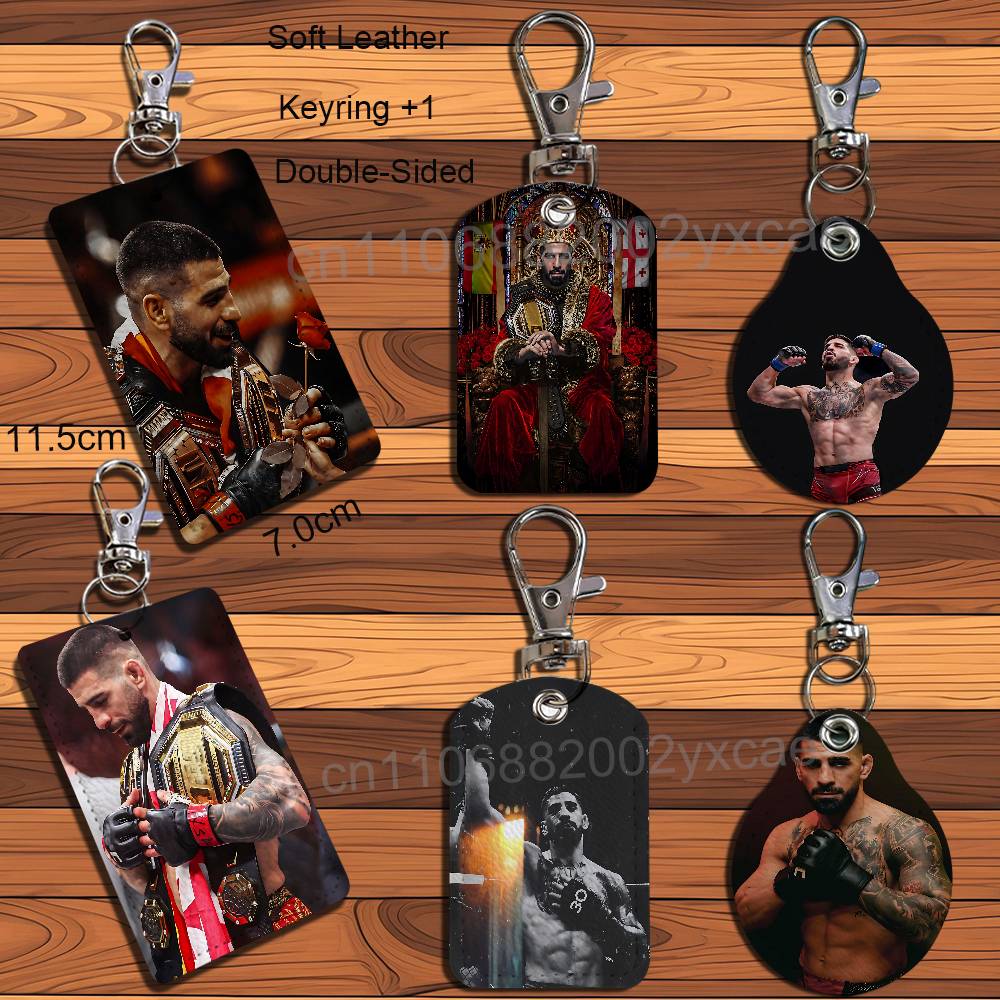 Lanyard Badge Holder - Кожаный брелок-держатель для бейджа Ilia Topuria