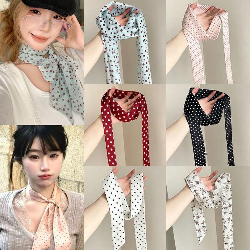 Шелковый шарф в горошек с цвет – обзор и цена Silk Neck Scarf