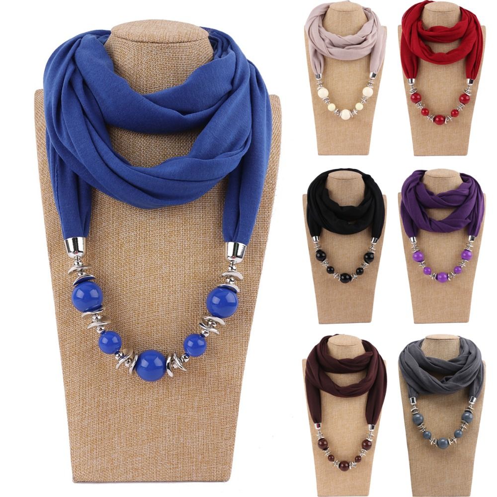 Новый шифоновый шарф с бусинам – обзор и цена Infinity Scarf Knit