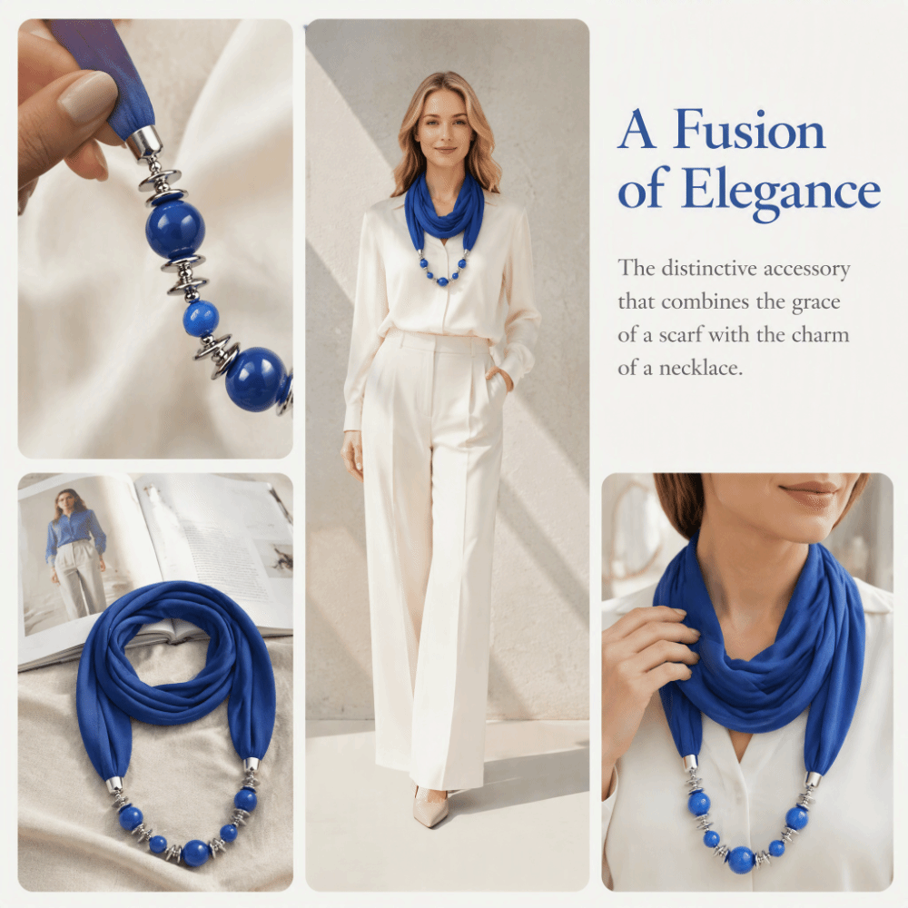 Новый шифоновый шарф с бусинам – обзор и цена Infinity Scarf Knit