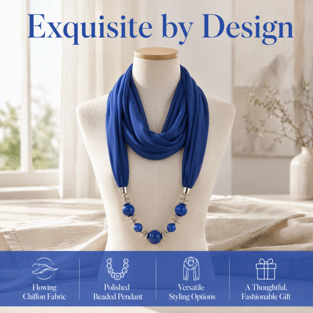 Новый шифоновый шарф с бусинам – обзор и цена Infinity Scarf Knit